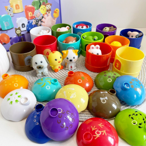 Розвиваюча гра колірленд “Тваринки”, 12 будиночків, ляльковий театр, сортер, вивчаємо цифри 1144