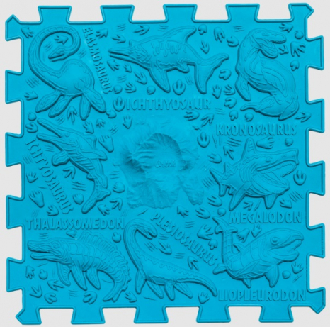 Килимок масажний Ортек Пазли Динозаври 8 квадратних елементів + 8 трикутників