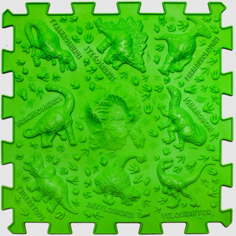 Килимок масажний Ортек Пазли Динозаври 8 квадратних елементів + 8 трикутників