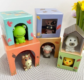 Розвиваючий сортер 6 тваринок, 6 кубиків, пальчиковий театр 1194