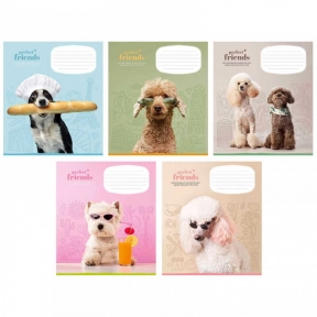 Учнівські зошити 12 аркушів коса лінія  Школярик 012-3250 ВД-лак (ціна за 1 шт)