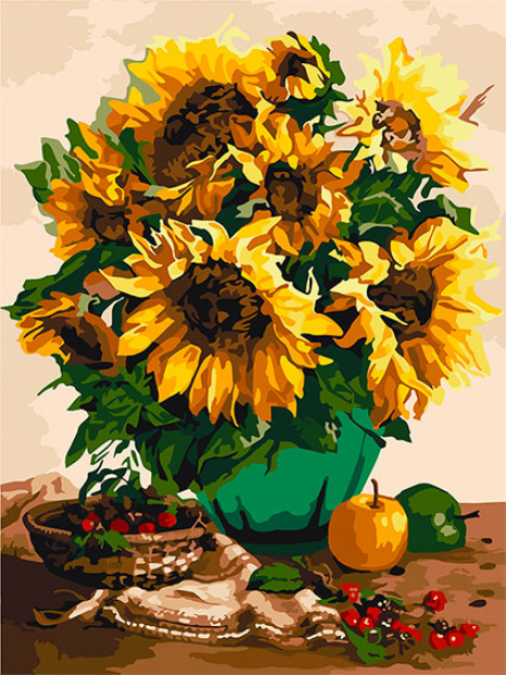 Картина за номерами "Пишні соняшники" Art Craft. 12152-NN