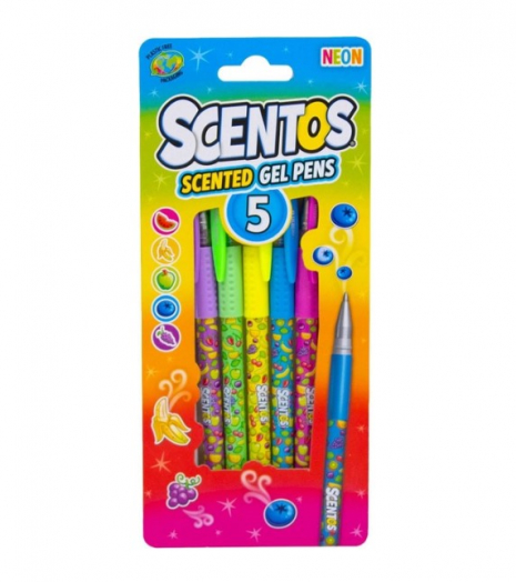 Набір ароматних гелевих ручок – Неоновий Коктейль, 5 кольорів, 12264
