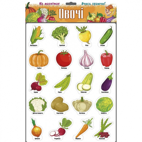 Дитячі магніти "Овочі", Artos