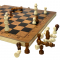 Настільна дерев'яна гра 3 в 1 шахи, шашки та нарди G29 дошка 29х29 см