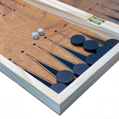 Настільна дерев'яна гра 3 в 1 шахи, шашки та нарди G29 дошка 29х29 см