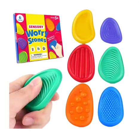 Сенсорні антистрес-камінці для дітей з особливими потребами(гумові)