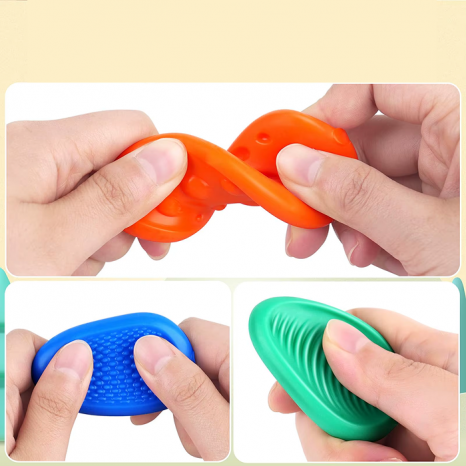 Сенсорні антистрес-камінці для дітей з особливими потребами(гумові)