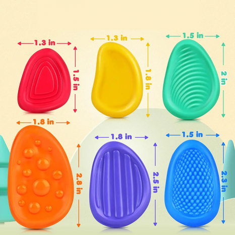 Сенсорні антистрес-камінці для дітей з особливими потребами(гумові)