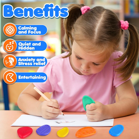 Сенсорні антистрес-камінці для дітей з особливими потребами(гумові)