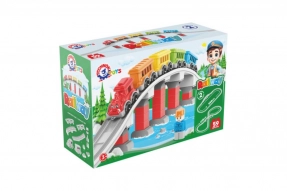 Конструктор с крупными деталями "Железная дорога" 59дет. 1300 ТЕХНОК