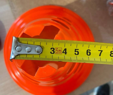 Фишка - конус тренировочная с отверстиями Оранжевая, высота - 30 см, O-83830