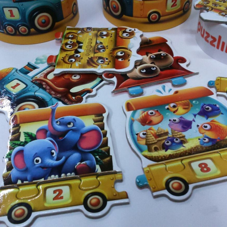 Пазли з цифрами Потяг Puzzlika