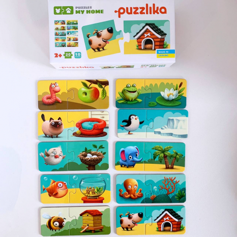 Пазлы-половинки Мой дом Puzzlika 13074