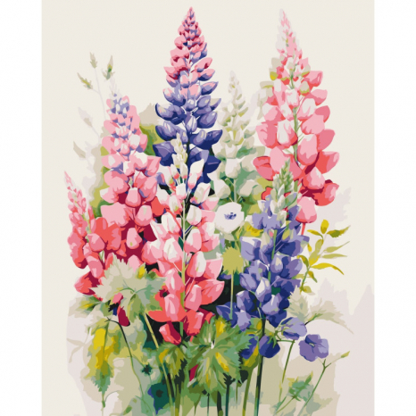 Картина за номерами "Кольорові люпини", Art Craft, 13079-AC, 40х50 см