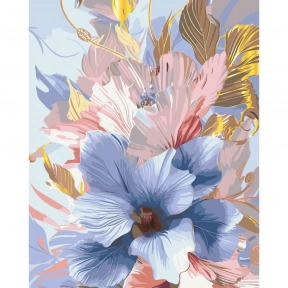 Картина за номерами "Ніжний гібіскус" Art Craft 13081-AC 40х50 см, з металізованими фарбами