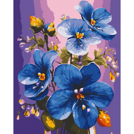 Картина за номерами "Сині фіалки" Art Craft 13097-AC 40х50 см