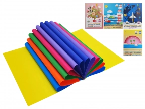 Бумага цветная А4 14 л ТЕТРАДА 7цветов двухсторонняя офсетная