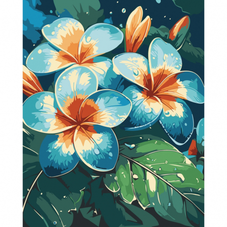 Картина за номерами "Плюмерії", Art Craft, 13147-AC, 40х50 см