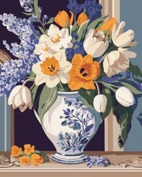 Картина за номерами Весняні квіти Art Craft 13154-AC 40х50 см