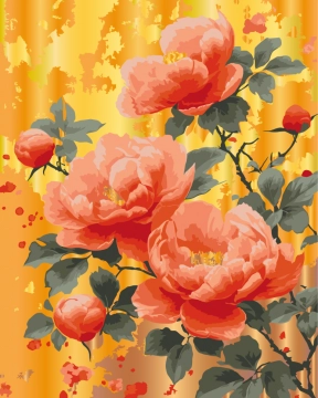 Картина за номерами Золото троянд Art Craft 13163-AC з металізованими фарбами 40х50 см