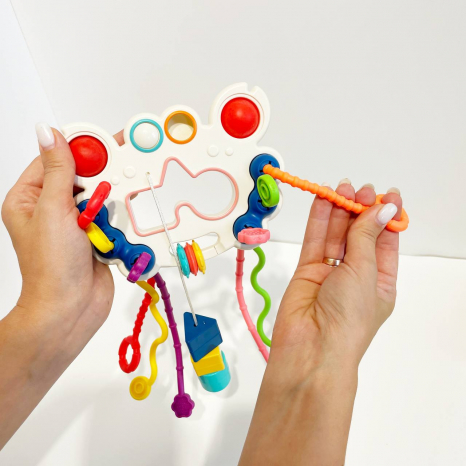 Брязкальце Крабик, пальчикова гра, тріскачка, прорізувач, в коробці