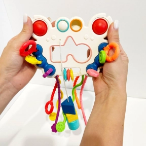 Брязкальце Крабик, пальчикова гра, тріскачка, прорізувач, в коробці