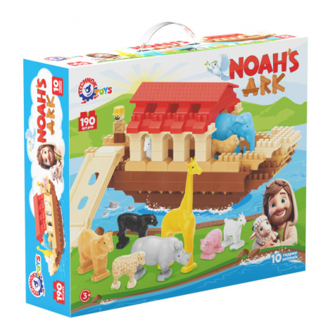 Конструктор блочный "Ноев ковчег" 190 деталей ТЕХНОК 1348