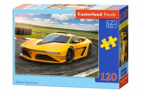 Пазл "Жовтий спортивний автомобіль" (120 дет.) Castorland. 13500