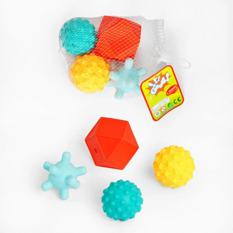 Сенсорні кубики 4 штуки, пискавка, в сітці 508-257