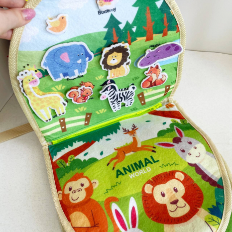 Розвиваюча логічна Папка - рюкзак бізіборд  фетрові елементи англійська абетка 1368