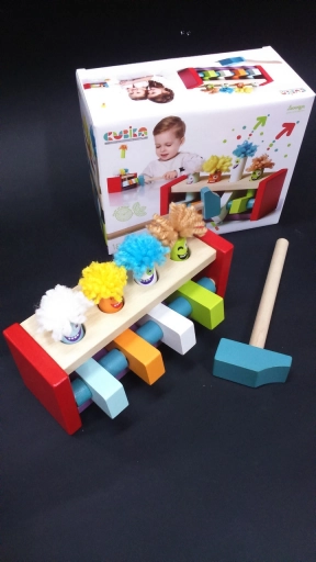 Деревянная стучалка Клоуны – прыгуны Кубика / Стукалка Клоуни – стрибунці Cubika, Левеня  13746