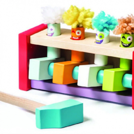 Деревянная стучалка Клоуны – прыгуны Кубика / Стукалка Клоуни – стрибунці Cubika, Левеня  13746