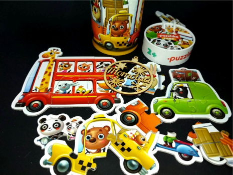 Пазли 5 в 1 Машинки Puzzlika