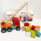 Дерев'яна іграшка Машинка Автокран з магнітними блоками Cubika (Левеня) 13982