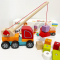 Дерев'яна іграшка Машинка Автокран з магнітними блоками Cubika (Левеня) 13982