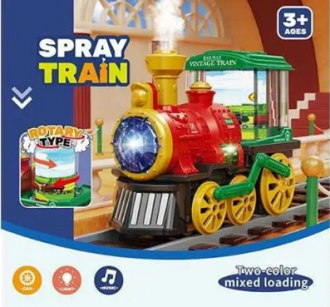 Музична іграшка з підсвіткою Паровоз музичний з парою QB 34 Y