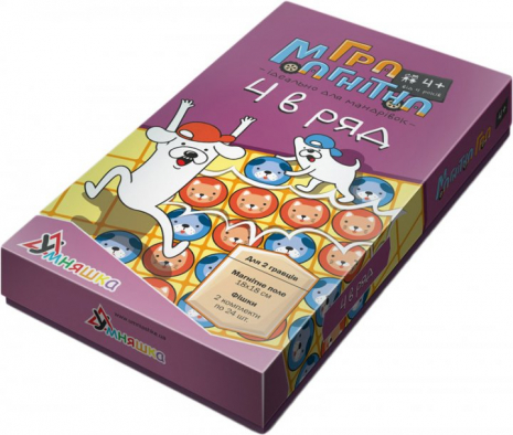 Магнитная игра  4 в ряд Умняшка  (укр) 1456