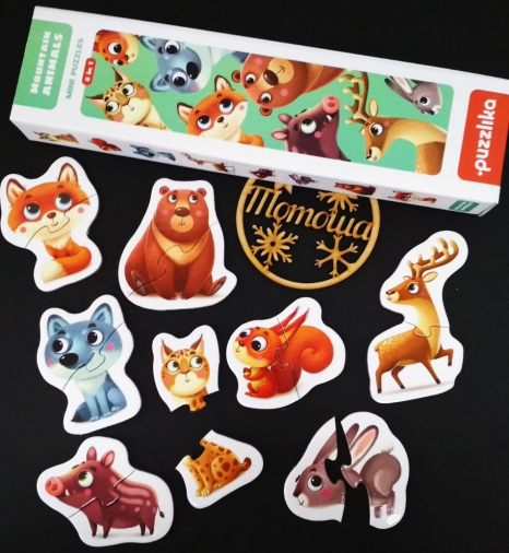 Пазли-половинки міні Тварини Карпат Puzzlika