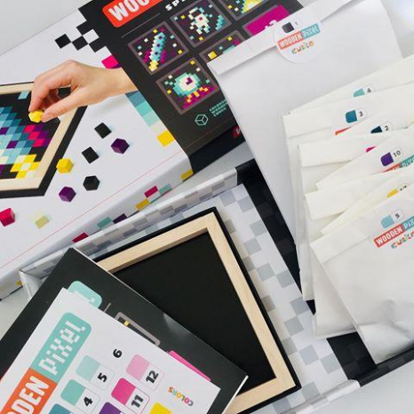 Дерев'яна піксельна мозаїка Космос Кубика /Wooden Pixel 1 SPACE Cubika 14873