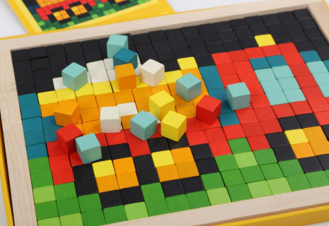 Дерев'яна піксельна мозаїка Транспорт, Машини Кубика / Wooden Pixel 4 Cars Cubika 14903