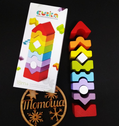 Дерев'яна пірамідка Кубика LD-10 Cubika, Левеня 14989