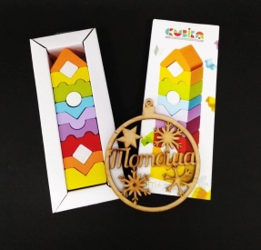 Деревянная пирамидка Кубика LD-11 Cubika, Левеня, 14996