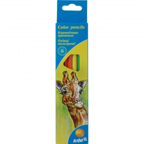 Олівці кольорові  KITE  6 кольорів "Кайт Тварини"  K15-050