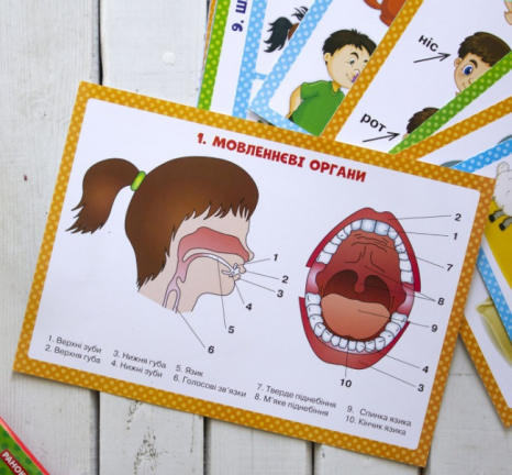 Логопедические карточки "Органы речи. Артикуляция звуков" Ранок. 15225004У