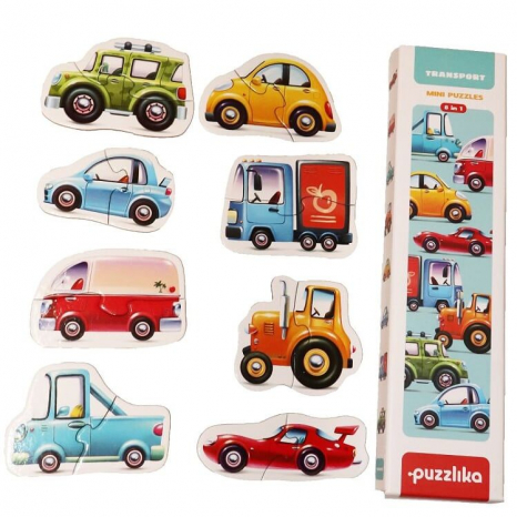 Пазли половинки  міні Машинки / Транспорт 15245 Puzzlika