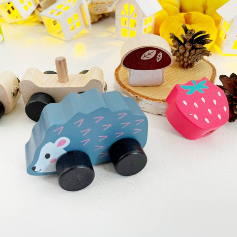 Дерев’яна іграшка Їжачок - мандрівник, Cubika