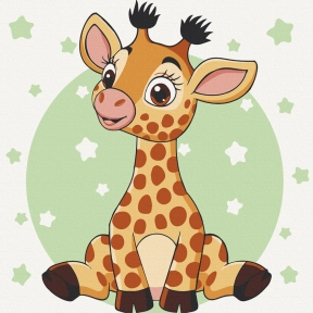 Картина по номерам "Жирафёнок" Art Craft. 15540-AC