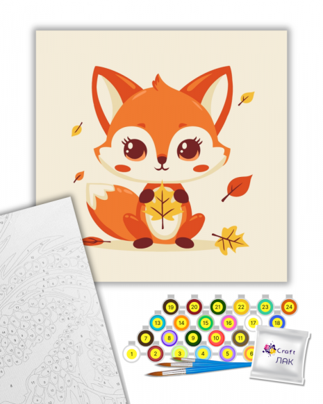 Картина за номерами "Маленька Руді" 30х30 см. Art Craft 15610-AC