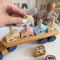 Дерев'яна іграшка пірамідка Тягач з машинками LM-15 Cubika 15924